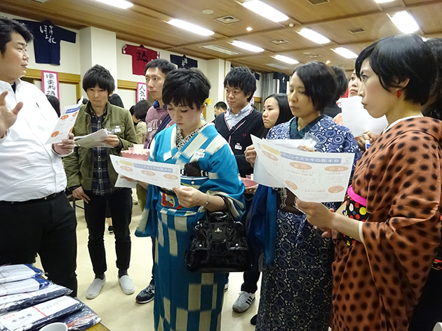 名酒センター主催”TOKYO SAKE COLLECTION In 増上寺”にて開催された、酒徒名人会による日本酒マッチングの様子