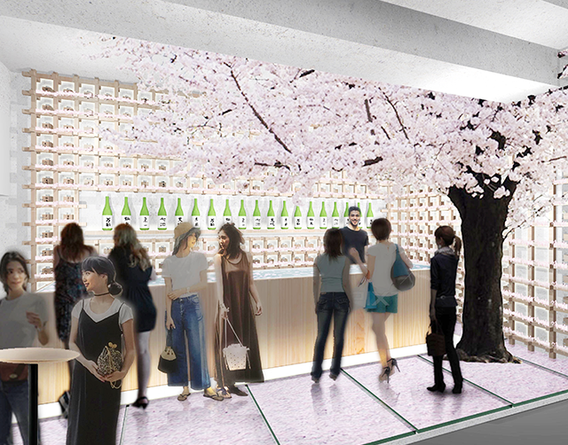 桜舞い散る中で佐賀の日本酒が飲めるバー　「SAKURA CHILL BAR by 佐賀ん酒」が3月に表参道で期間限定オープン